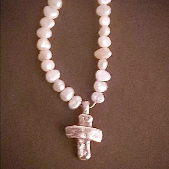 RARE Silpada Stunning Vintage Sterling Silver and Freshwater Pearl Necklace - Picture 4 of 9